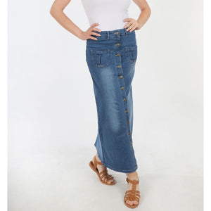 Long Denim Skirt