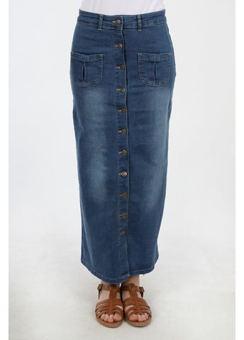 Long Denim Skirt