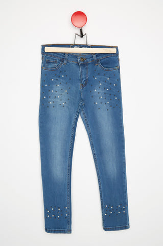 Girl's Blue Pearly Pants