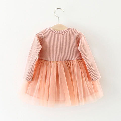 Floral Cute Toddler Baby Girl Tutu Long Sleeve Princess Dress