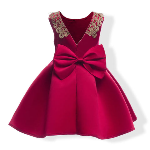 Girls Princess Party Flanger Wedding Bridesmaid Formal Dresses